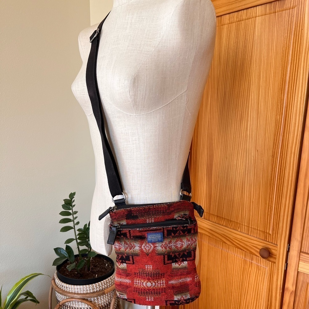 Pendleton Wool Crossbody Purse Adjustable Western… - image 2